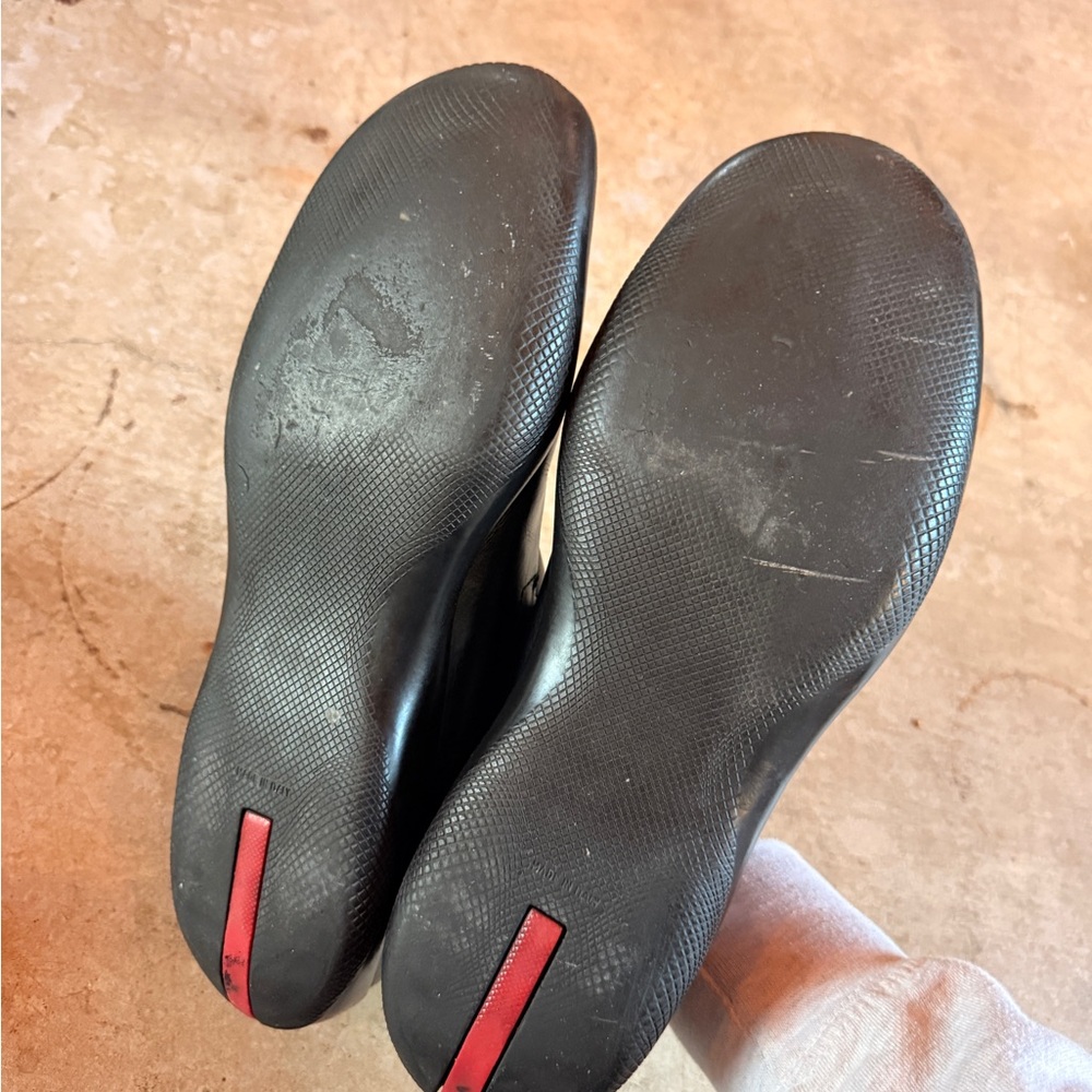 Men's Prada Black Leather Slip-On Loafers - Picture 8 of 9